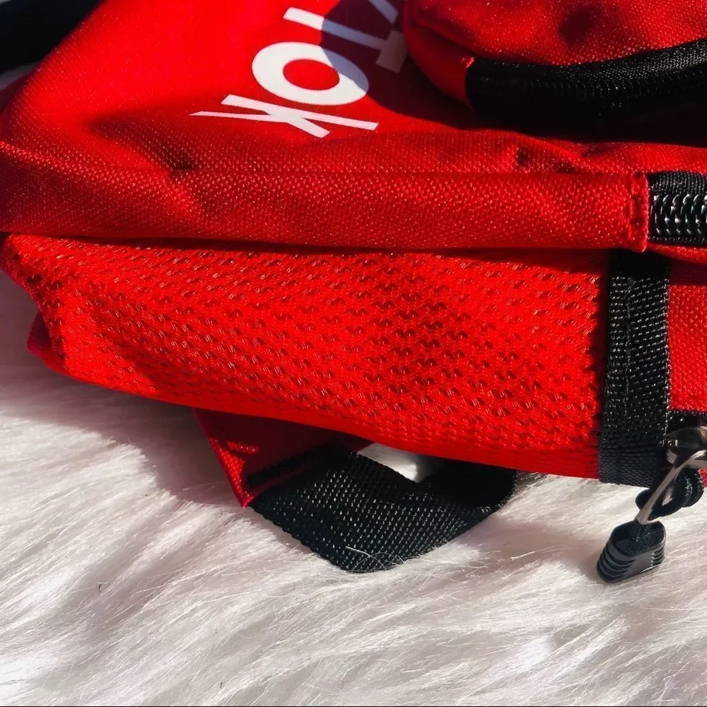Brand New Trendy Kids Tik‎ Tok School Bagpack with coin purse (RED)Small Bagpack
